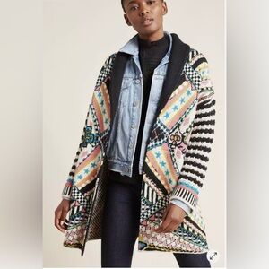 ALDOMARTINS JOSEFANA JACQUARD CARDIGAN SWEATER